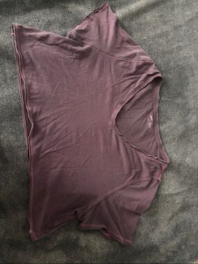 aerie Crop Top in Dusty Plum